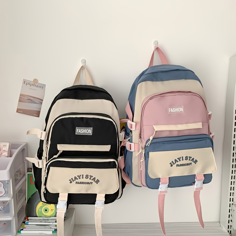 Mini Letter & Bear Print Backpack, Fashion Buckle Flap Daypack, Casual  Travel School Bag - Temu Germany