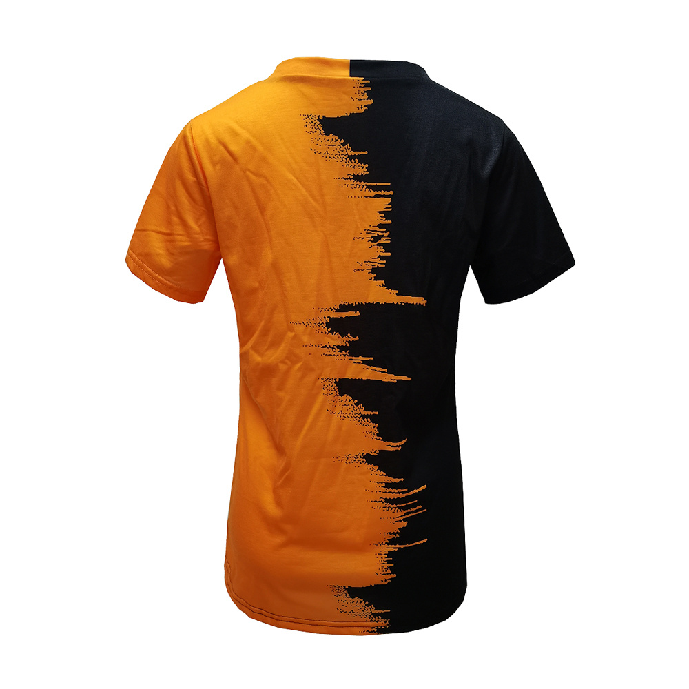 Trendy these days, color matching soccer overfit block core look short  sleeve t-shirt 3color