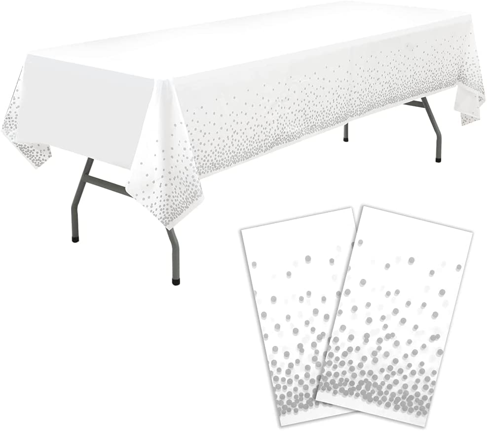 Way to Celebrate 50x108 White Disposable Table Cloth - Each