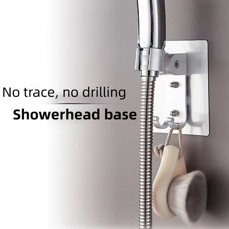 Shower Holder Metal Shower Head Hook Punch Free Aluminum - Temu