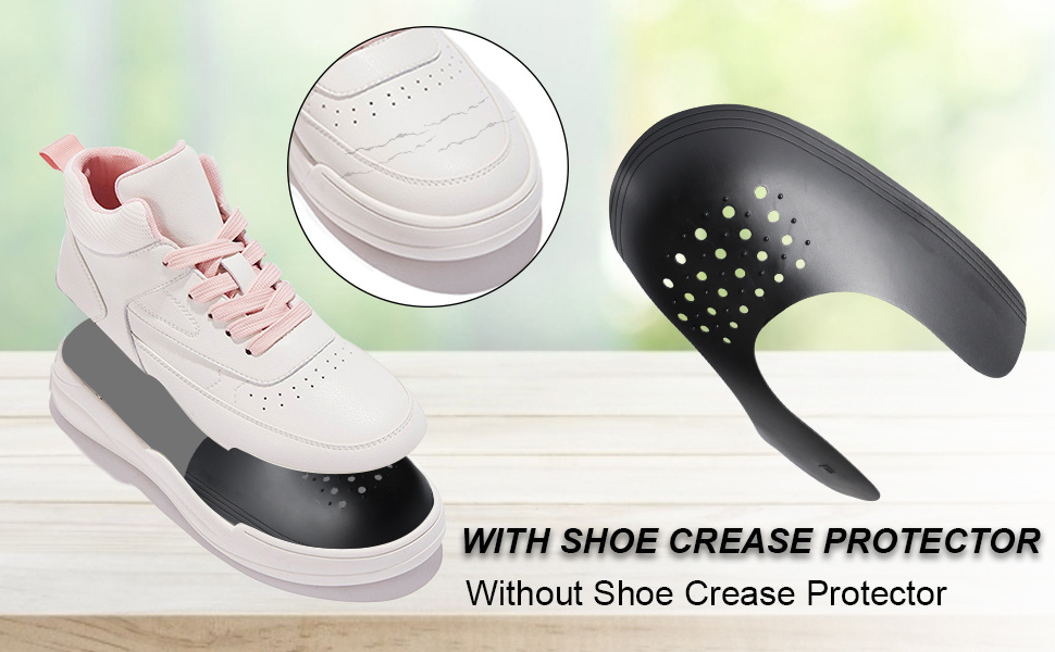 Protecteur de plis de chaussure, 4 paires de chaussures Anti plis de garde  pour prévenir les plis de baskets pour hommes 7.5-13 Femmes 5-9