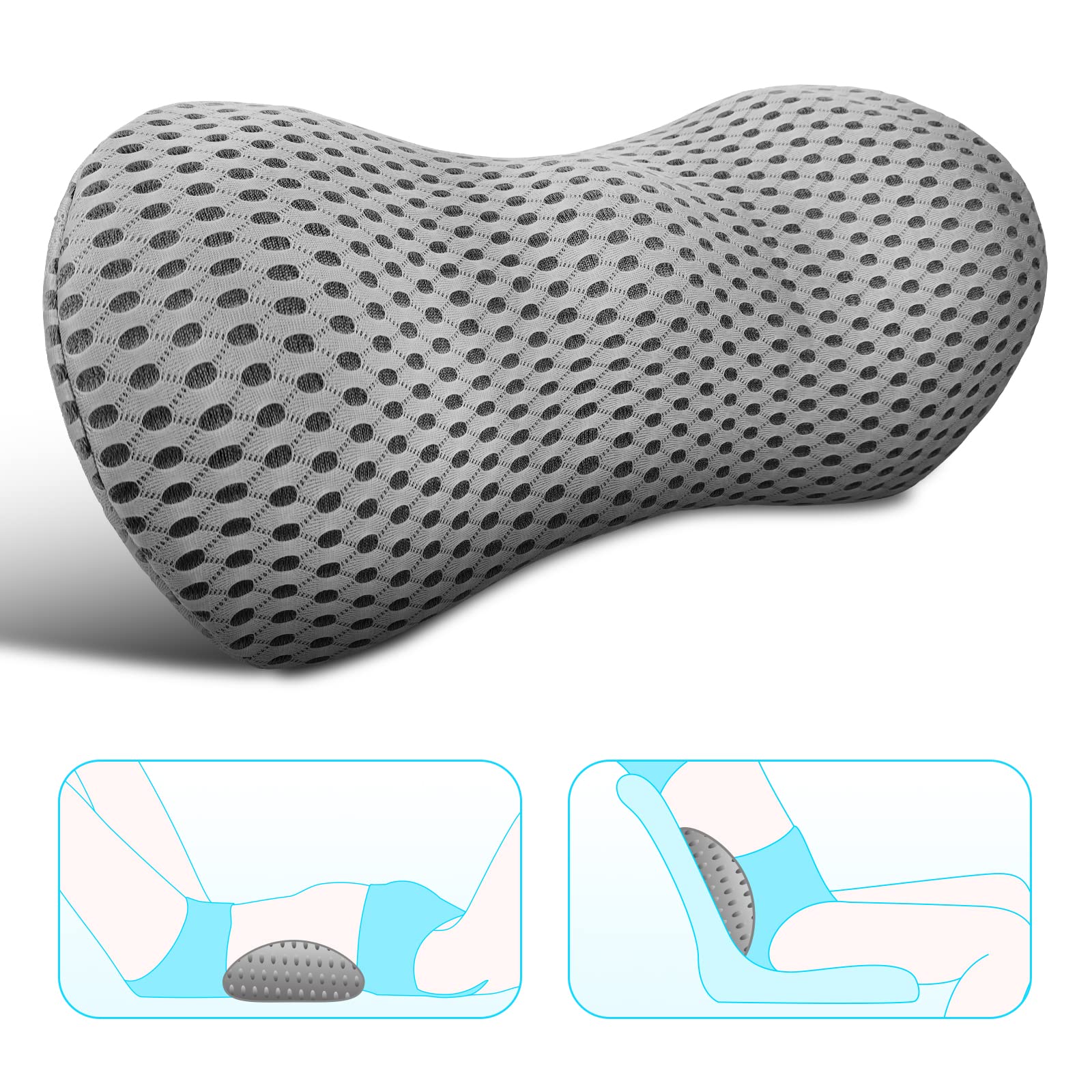  seeknow Lumbar Support Pillow for Chair Back Support Pillow for  Couch Lumbar Pillow for Car Office Chair Back Cushion for Lower Back Pain  Memory Foam Back Rest for Desk Chair, Recliner