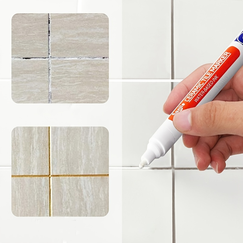 

1pc White Waterproof Tile Marker Grout Pen Wall Pen For Tile Floor Bathroom Decontamination Seam Repair Marker 5.4*0.6inch / 13.8*1.4cm
