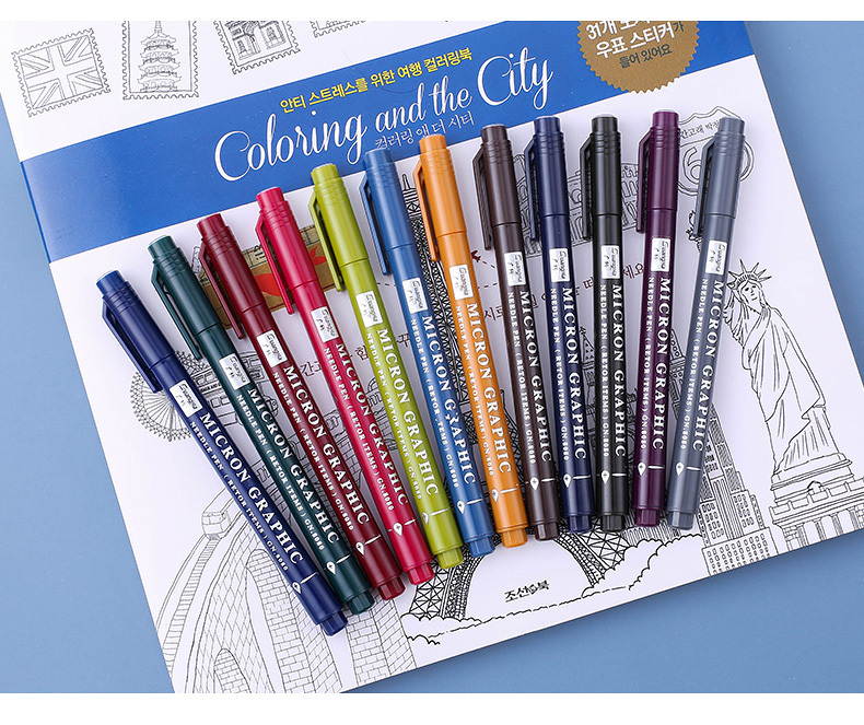 12 Colors Needle Tip Pen Set Fine Line Pen Set 12 Unique - Temu