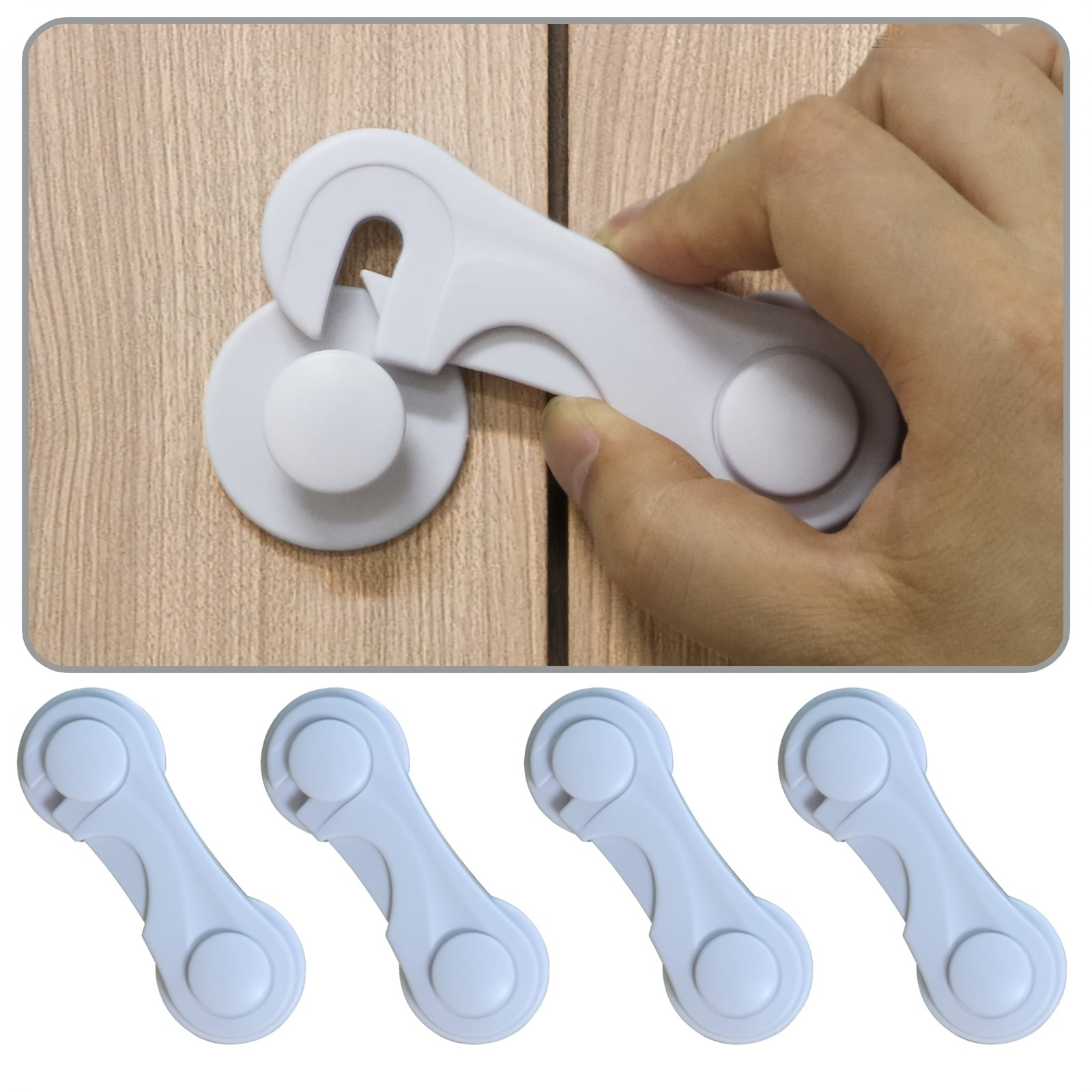 Baby Safety Lock Kids Children Security Protection Lock No Punching Drawer  Cupboard Door Toilet Cabinet Plastic Invisible Locks