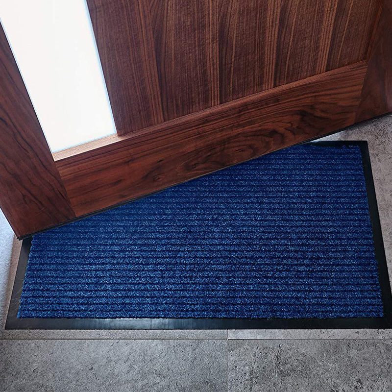 Blass Non-Slip Indoor Outdoor Door Mat Corrigan Studio Color: Blue, Mat Size: 24 W x 35 L