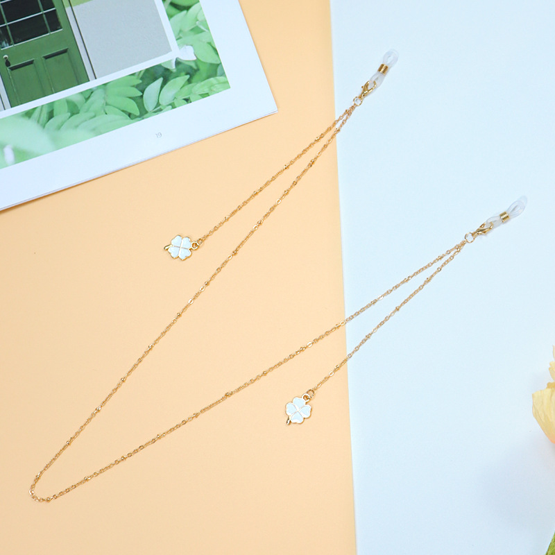 Four Leaf Clover Glasses Chain Fancy Alloy Sunglasses Hanging Chain