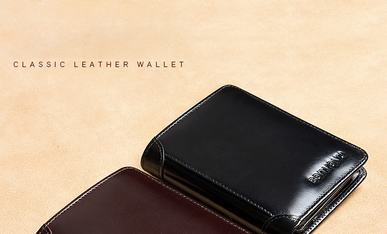 Rfid Blocking Slim Trifold Genuine Leather Simple Front Pocket Wallet Men's  Luxury Business Wallet Thin Gift - Temu