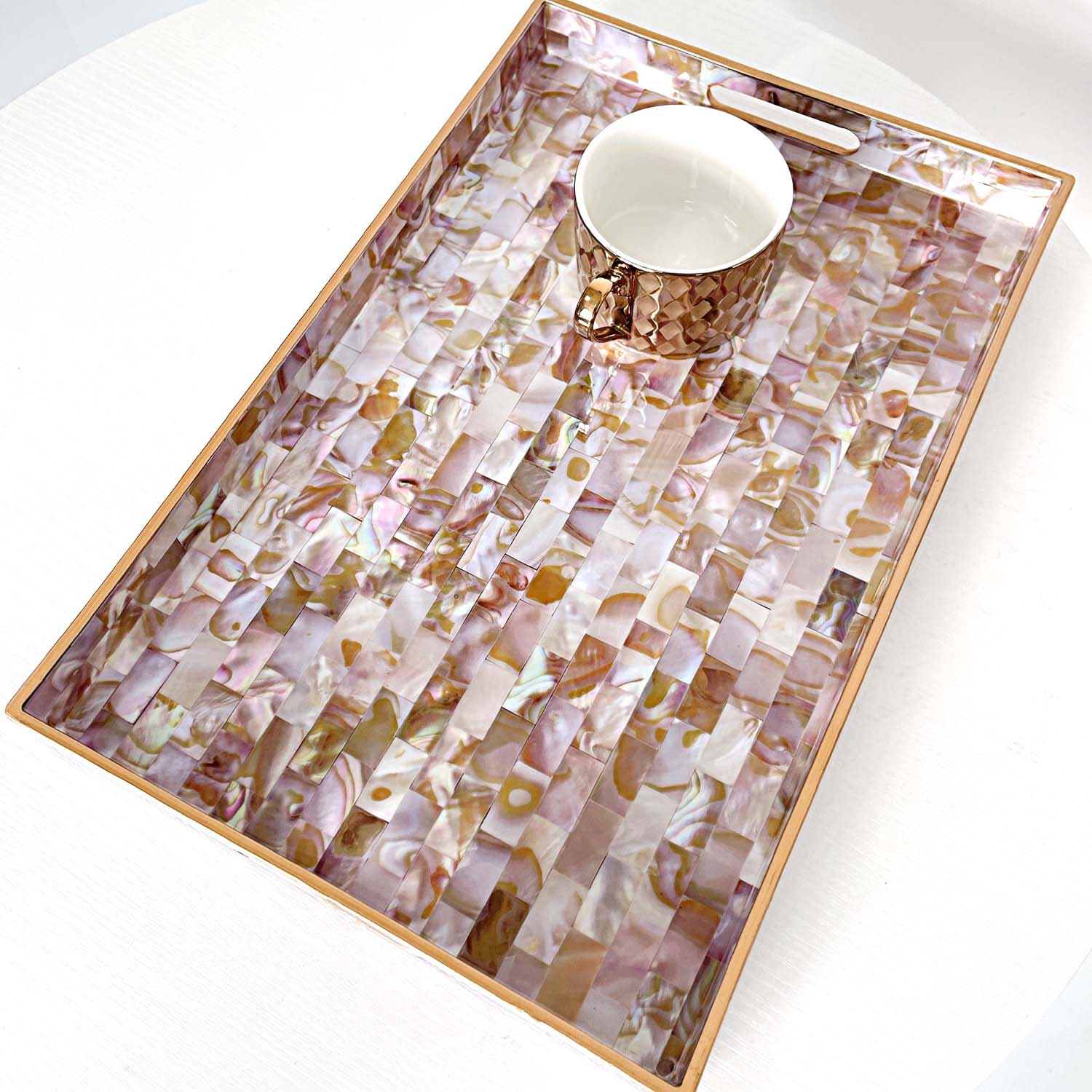 Bandeja decorativa rectangular de piel sintética con textura de mármol,  bandeja para servir, bandeja otomana, bandeja otomana, bandeja de tocador  de