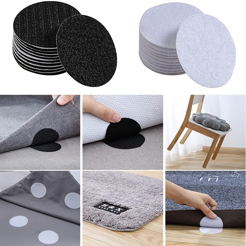 4/8/10/12/16pcs Anti-slip Fixed Rug Tape Rug Stickers, Reusable Washable  Carpet Stickers, Perfect For Living Room, Dining Room Bathroom, Home Decor