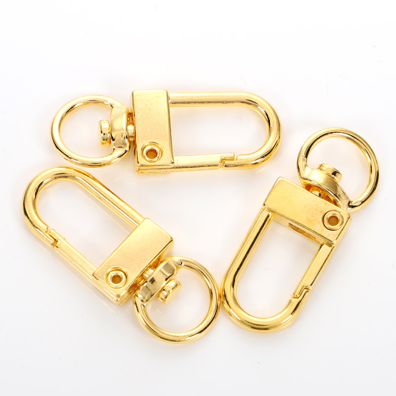 6pcs 55X30Mm Gold Keychain Accessories Universal Metal Clasp Hooks DIY For  Making Key Chain