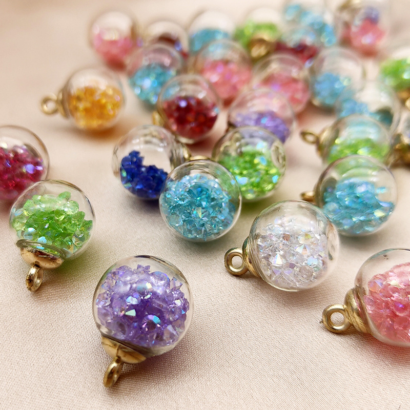 Transparent Glass Ball Pendant Diy Handmade Jewelry - Temu