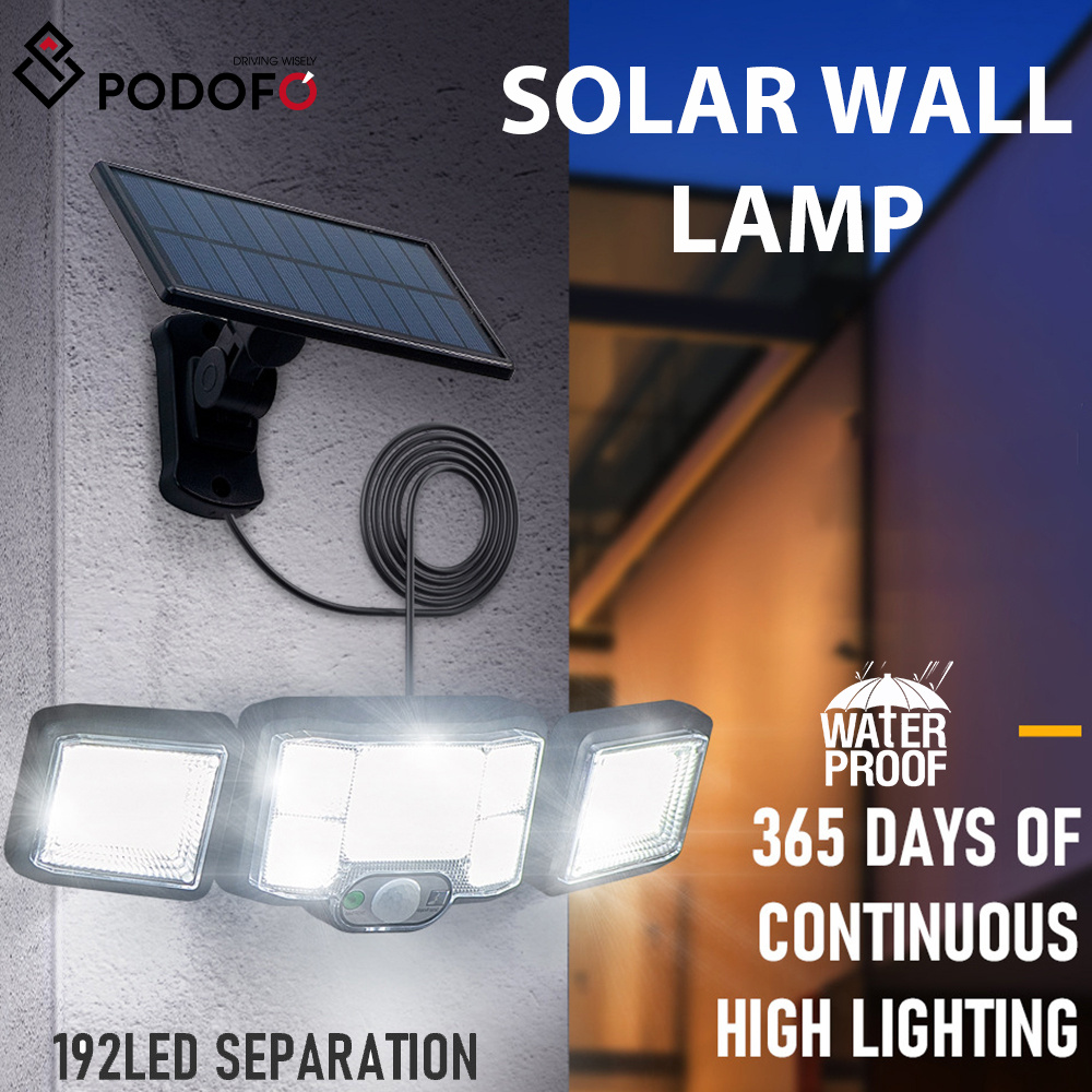 1pc Heads 192 Led Solar Wall Lamp With Light Modes Waterproof Ip65  Outdoor Wall Light With Remote Control For Patios Yards Garages Patio,  Lawn  Garden Temu