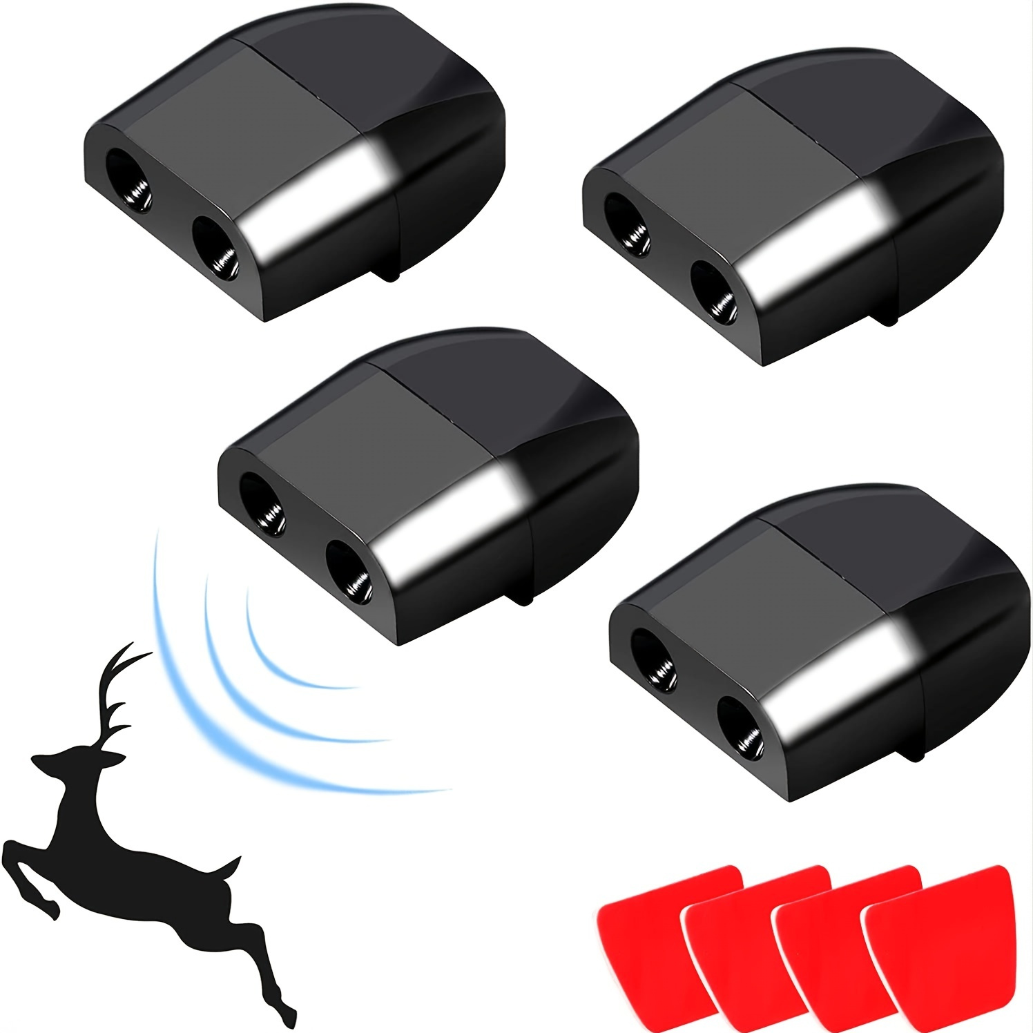 Comprar 2 uds silbatos alarma de sonido de seguridad coche negro ciervo  alerta de alerta de animales