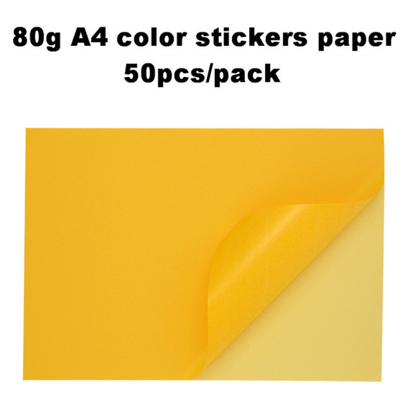 50 Fogli A4 Adesivi Colorati Carta Stampante Laser A Getto - Temu Italy
