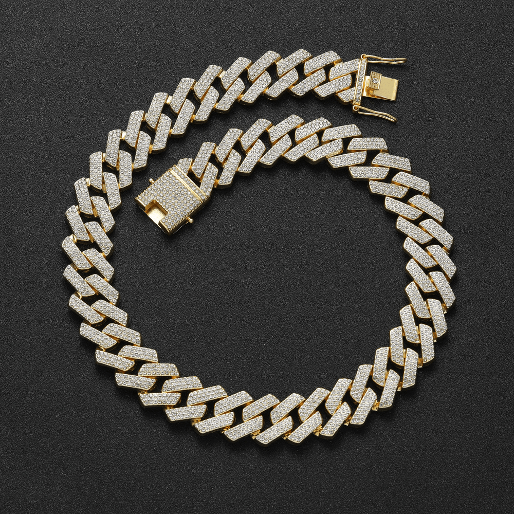 Men's KRKC&CO 20mm Three Rows Diamond Bracelet
