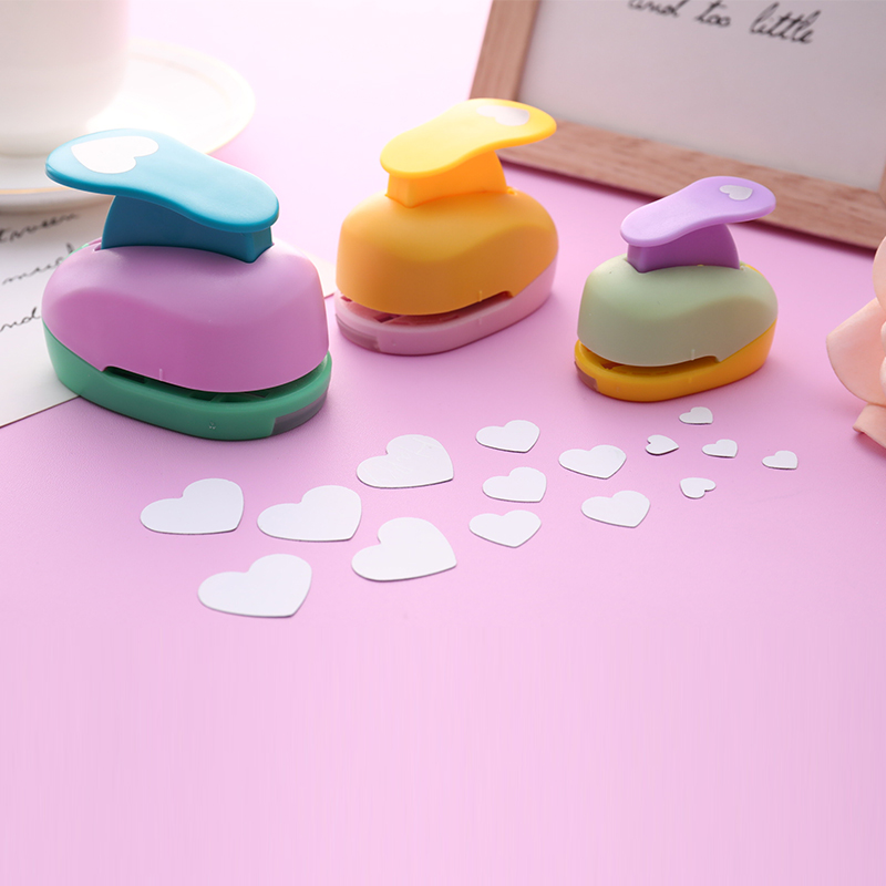 Heart Hole Paper Punch (random Color) Diy Embossing - Temu