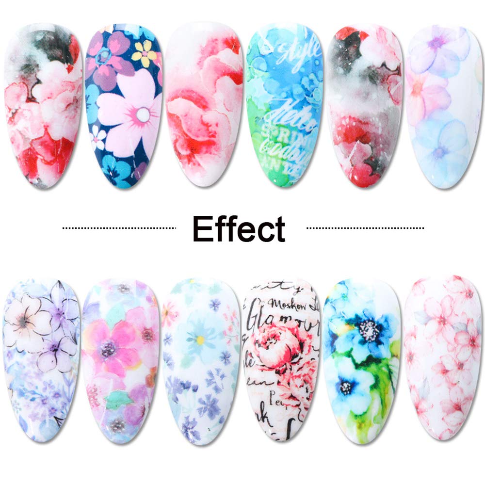 Flowers Nail Foil Transfer Stickers Nail Art Supplies Foils Temu