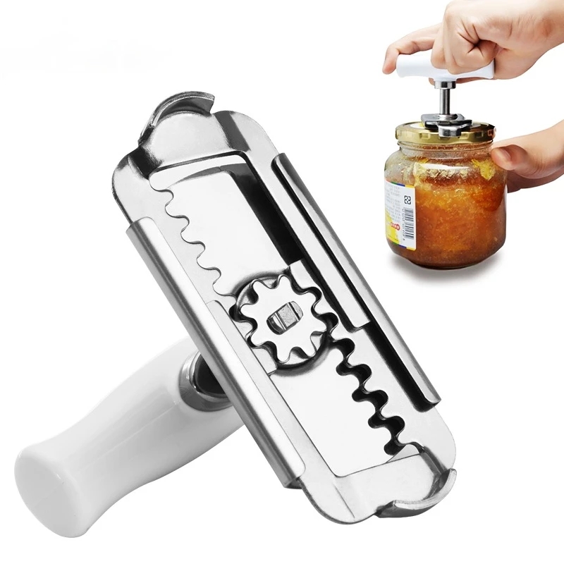 Stainless Steel Quick Bottle Opener Adjustable Can Opener Glasses Jar