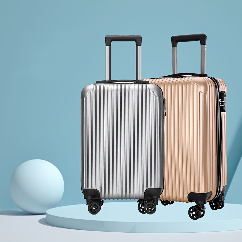 Simple Trendy Portable Luggage, Hard Suitcase With Zipper And Spinner