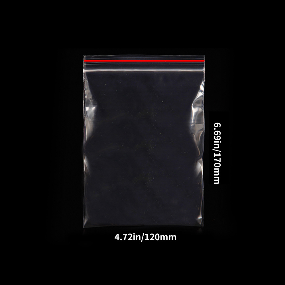 Assorted Sizes Matte Clear/Black/Black Zip Lock Bags 100pcs PE Plastic Flat  Ziplock Package Bag