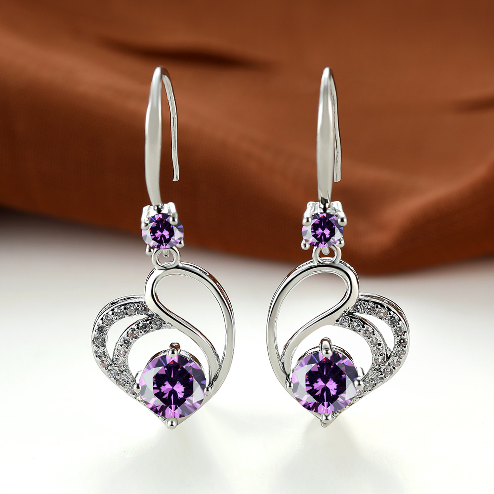 Boucles d'oreilles de luxe en pierre de cristal blanc pour femmes