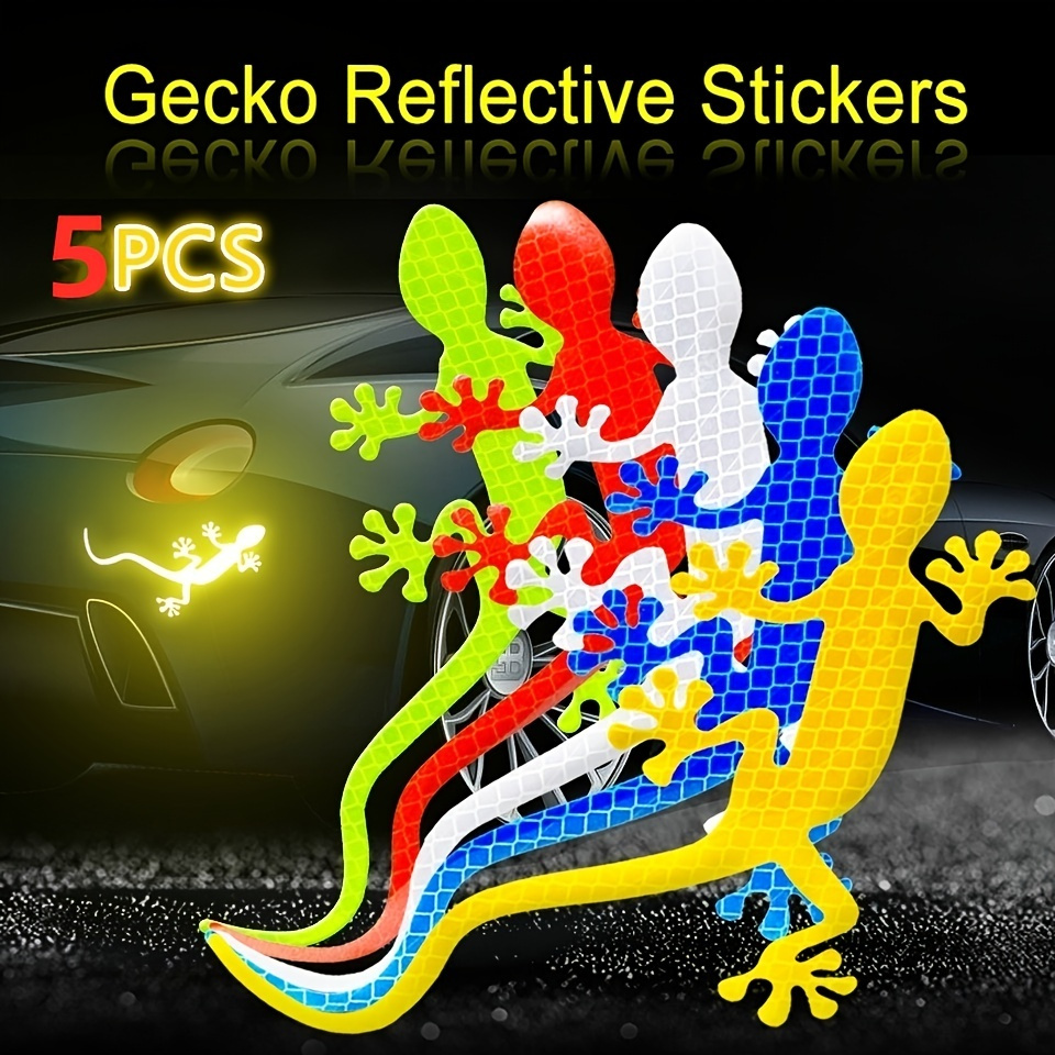 2/4/5pcs Gecko Adesivo Riflettente Auto Segnale Avvertimento - Temu Italy