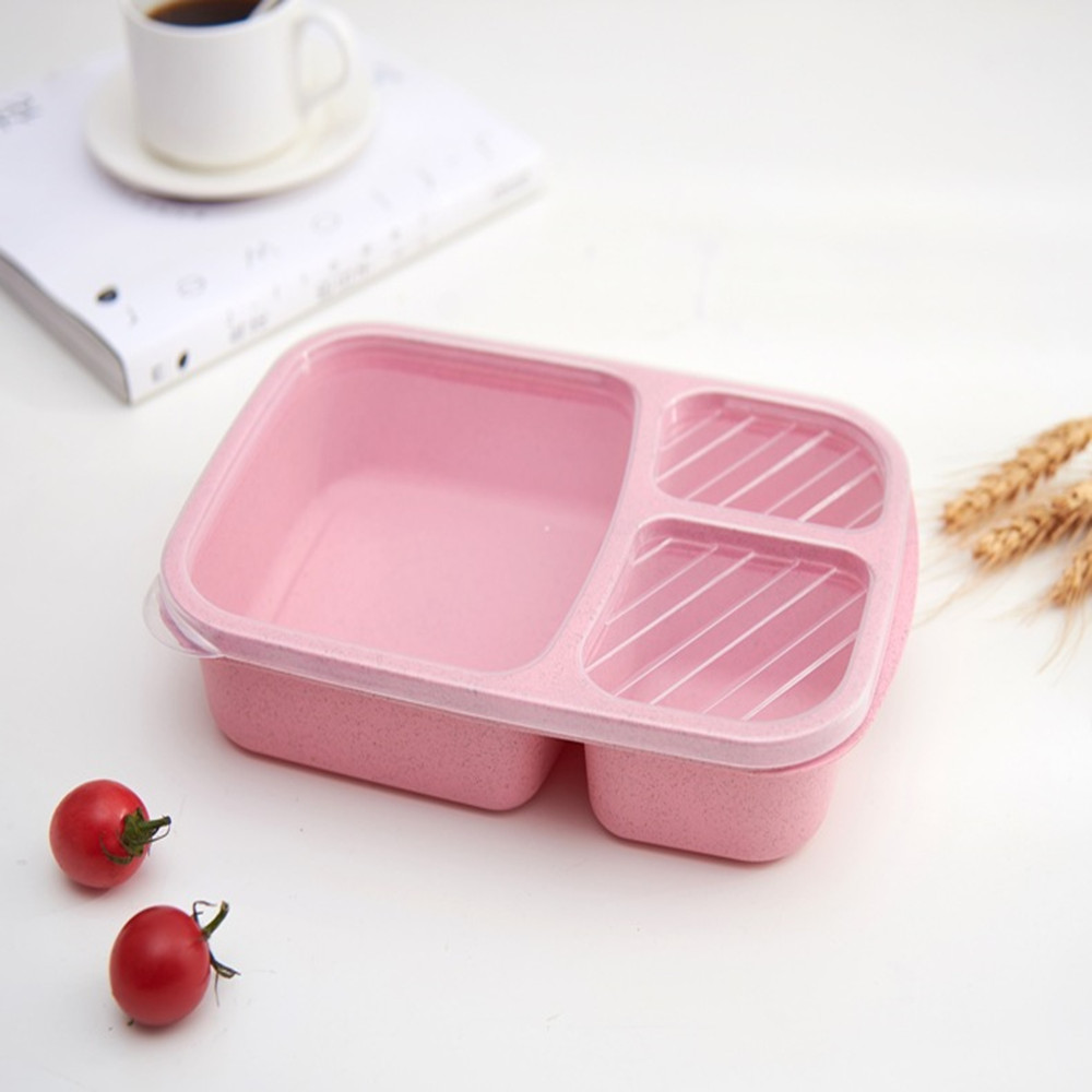 Microwave Lunch Box: Wheat Straw Boxes For Kids & Adults -  Compartmentalized Picnic Food & Fruit Storage! - Temu