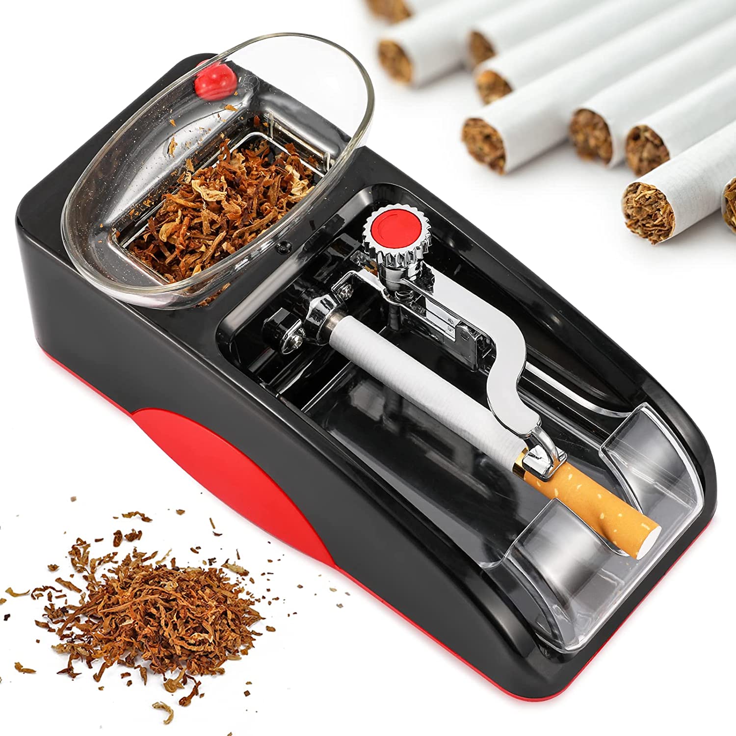 ER Máquina liadora de cigarrillos eléctrica Thunder, para 0,31 de  diámetro, tabaco estándar King Size 100 oso de fresa Electrónica