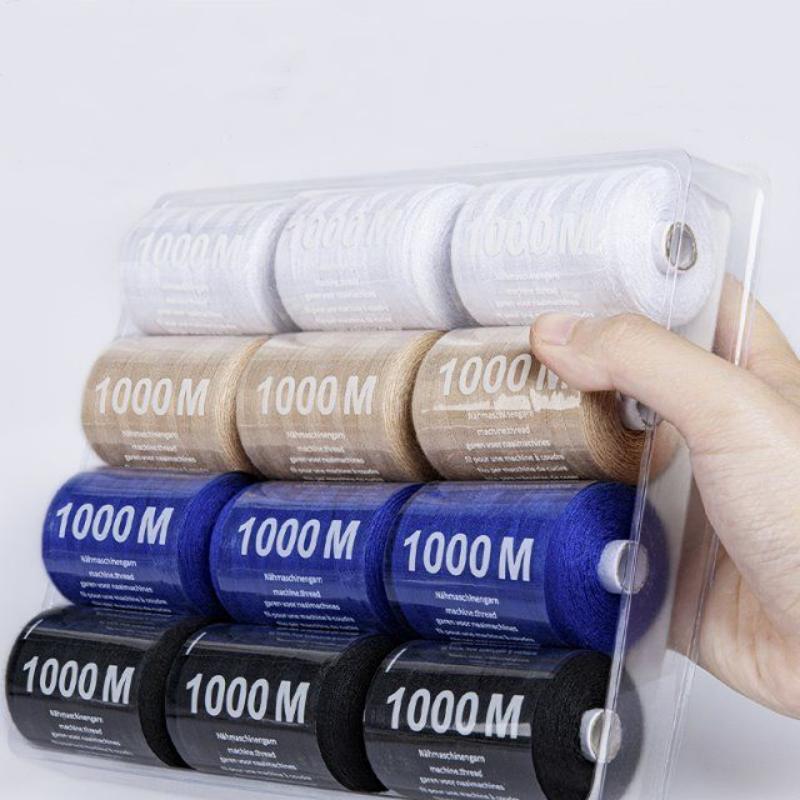 1pc/12pcs Poliestere 500/1000m Filo Macchina Cucire Filo - Temu Italy