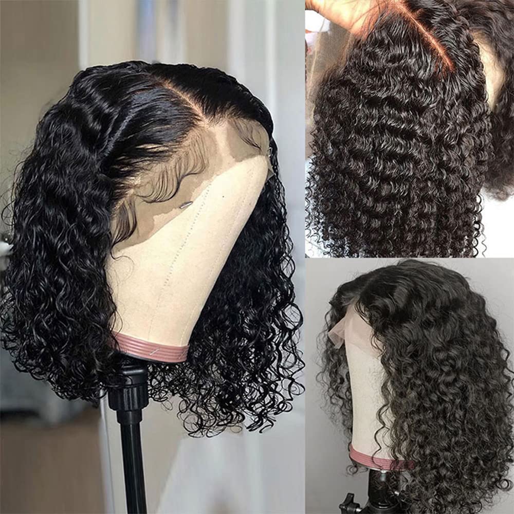 Bombtress Deep Wave 13x4 13x6 Lace Front Wig Curly Human Hair Wigs