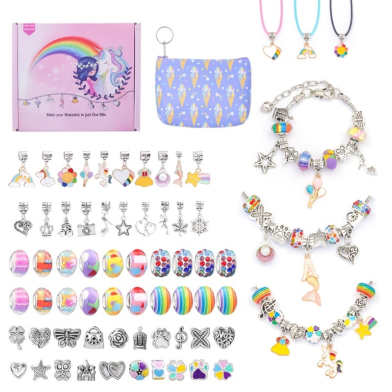 [Some Parts Have Random Colors And Styles], Bracelet Making Kit, Jewelry  Making Kit, Necklace Making Kit, Colorful DIY Crafts, Gift Set