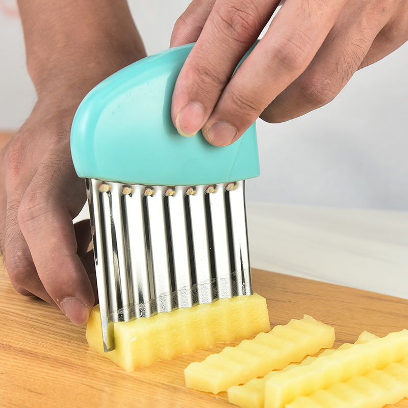 Stainless Steel Potato Cutter French Fries Cut Kitchen Corrugated Knife