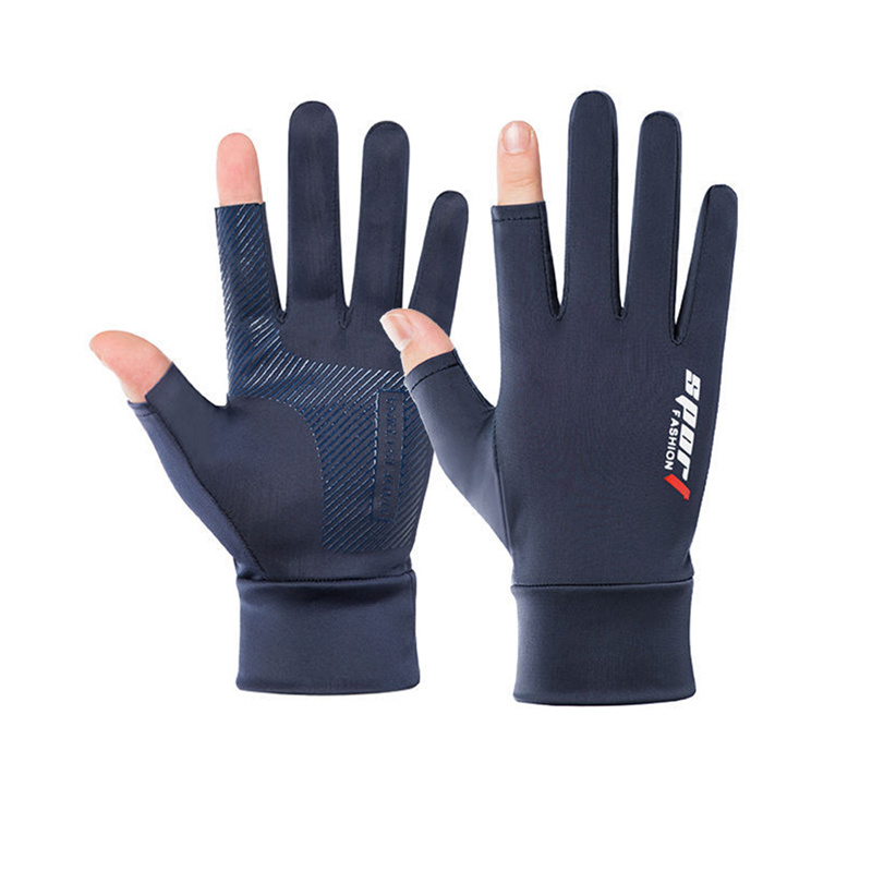 Two finger Opening Fishing Gloves Sunscreen Non slip Fitness - Temu