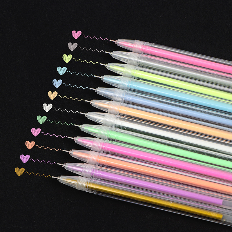 12-48 Pcs Colored Gel Pens Set Kawaii Pen Manga Scrapbook Journaling  Ballpoint 1.0 Mm Stationery - Gel Pens - AliExpress