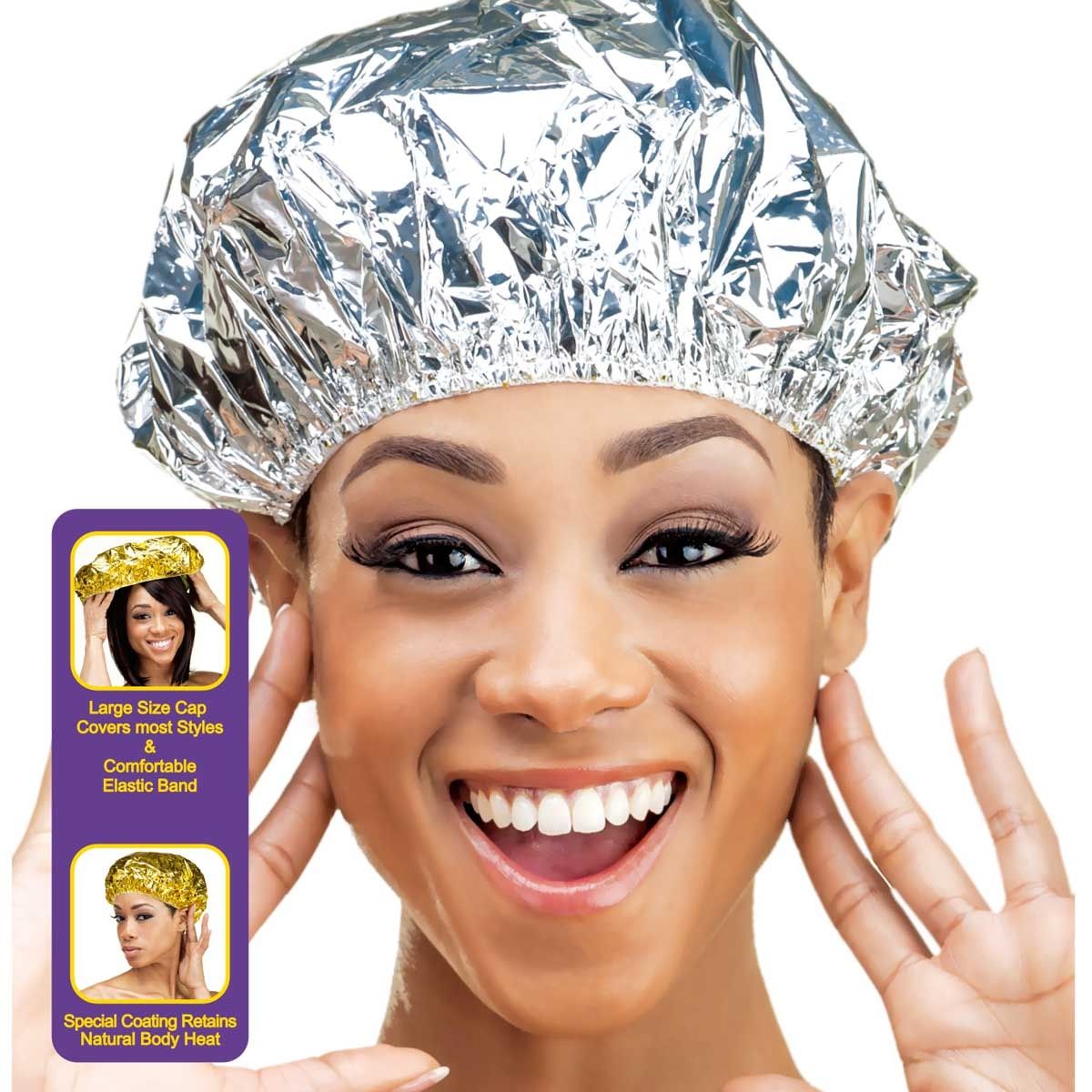 Tin Foil Shower Cap Barber Constant Temperature Hair Care Foil Cap Tin Foil  Hair Salon Spa Cap | Don't Miss These Great Deals | Temu
