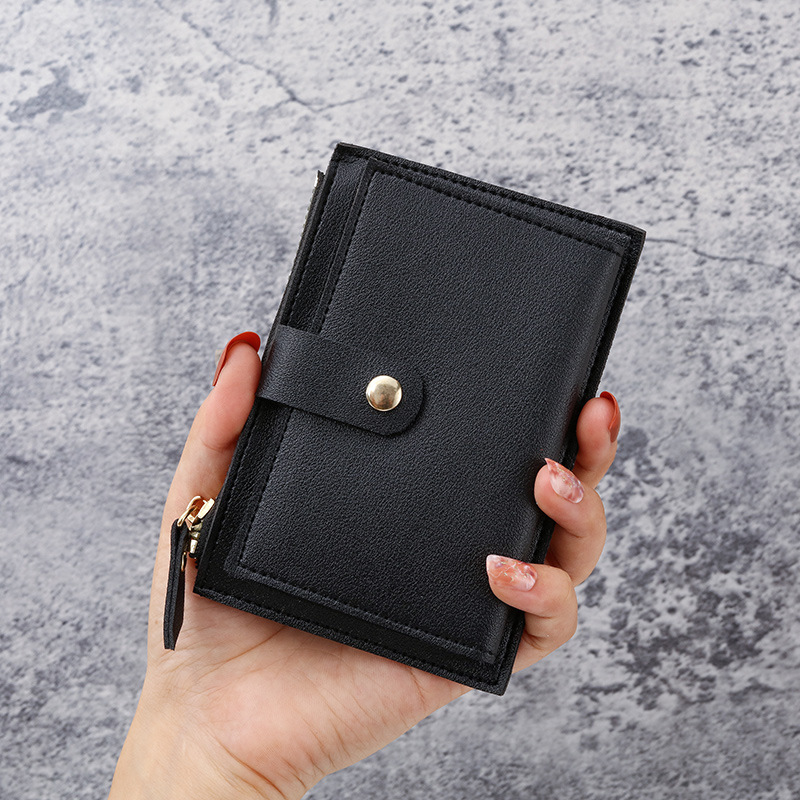 Faux Leather Card Holder in Black