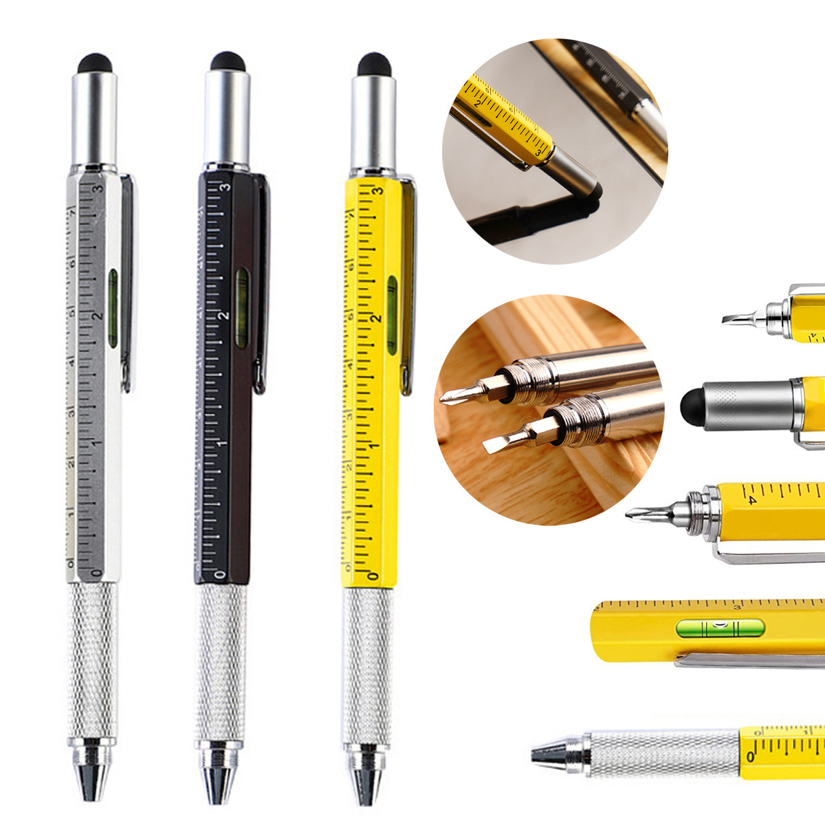 1 Multitool Pen With Horizontal Ruler Cool Gadgets For Men - Temu