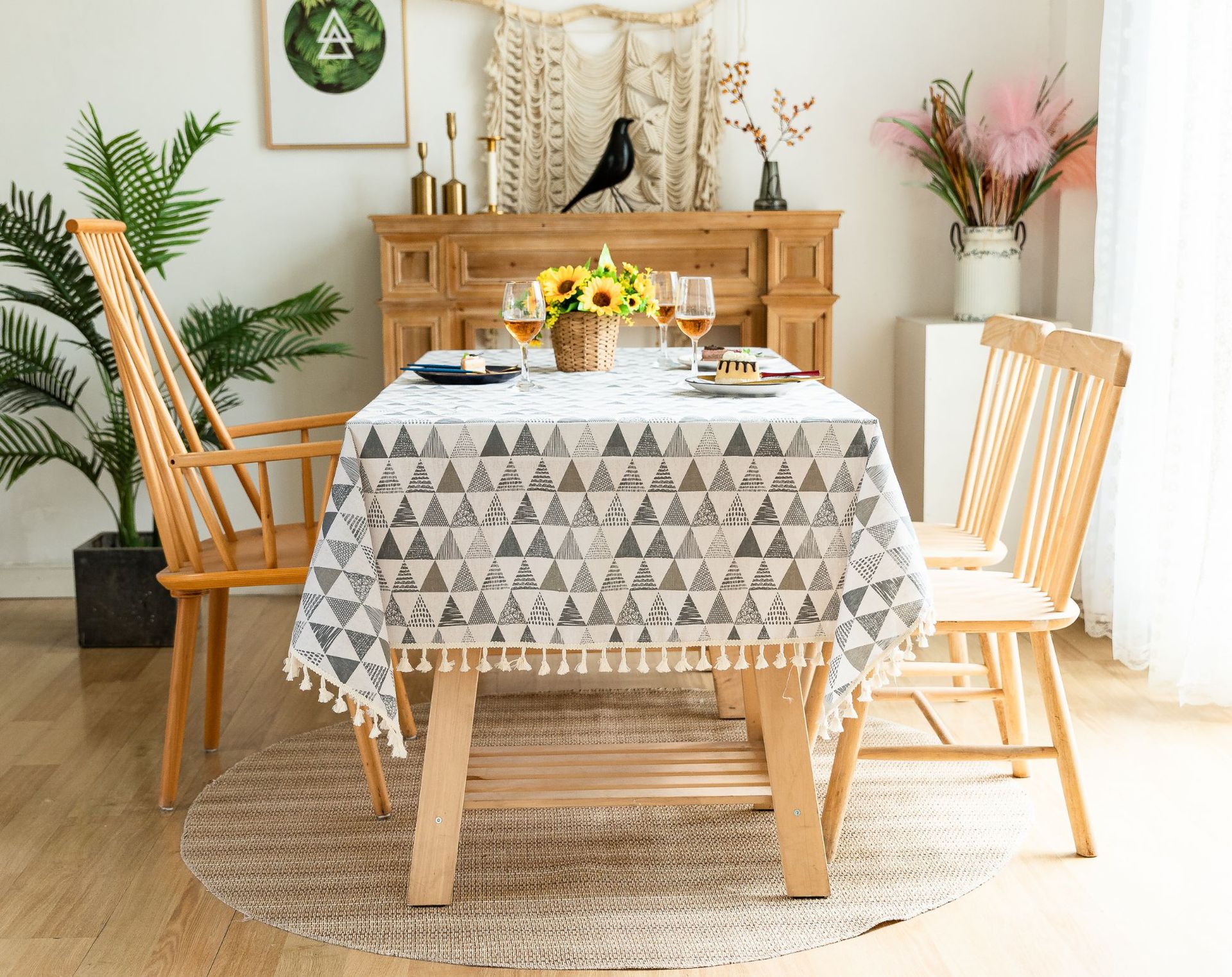 Picnic Table Fabric, Small Fresh Household Large Coffee Table