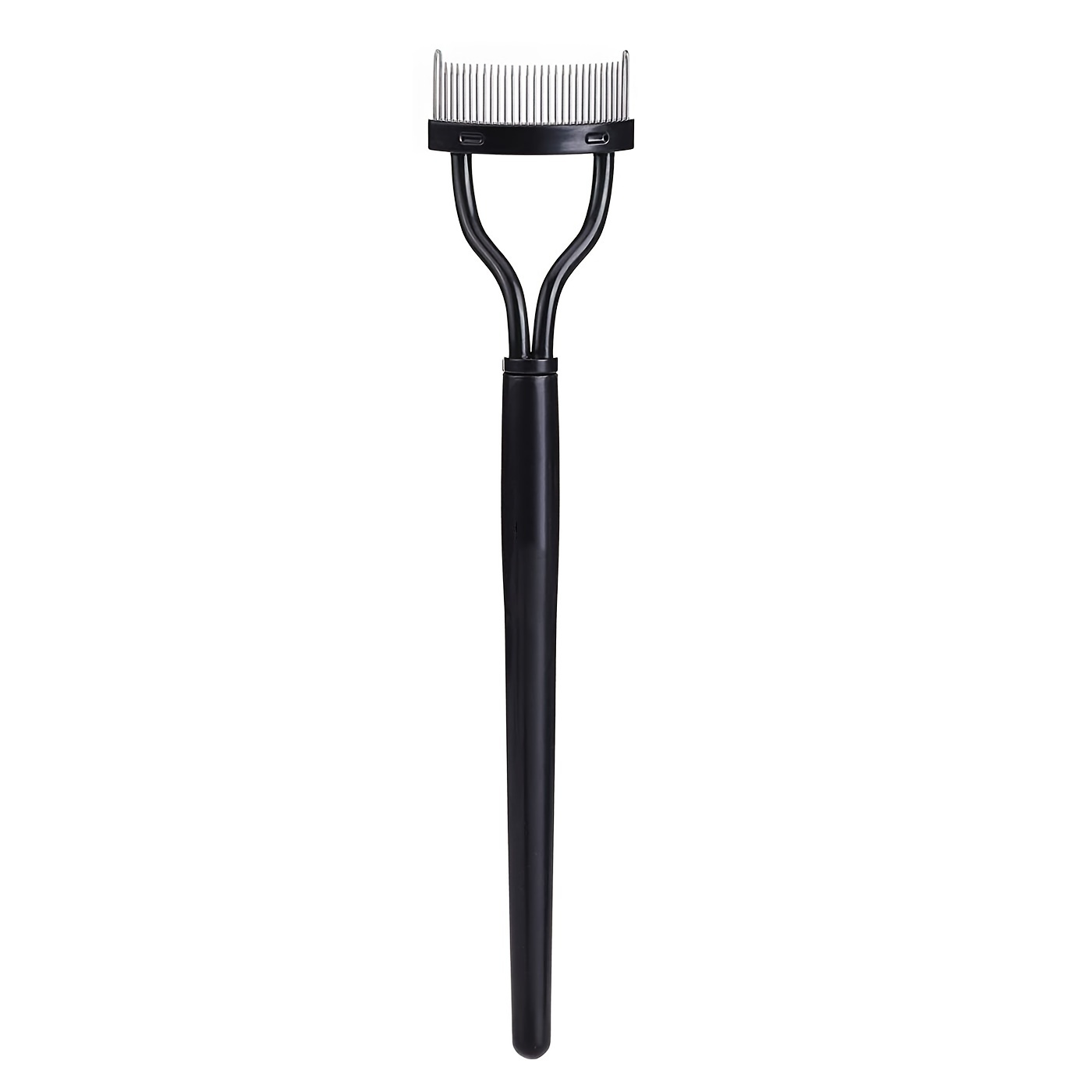 

1pc Eyelash Comb Eyebrow Brush Eyelash Separator Mascara Applicator Eyelash Definer With Comb Cover Arc Designed Cosmetic Brushes Tool Black 5.3in 0.02lb