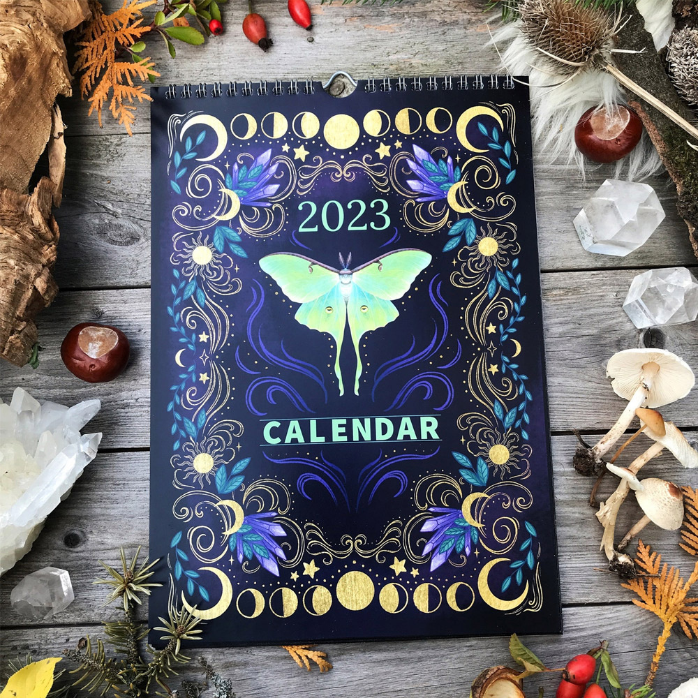 2023 Dark Forest Lunar Calendar Mysterious Animals Calendar Temu