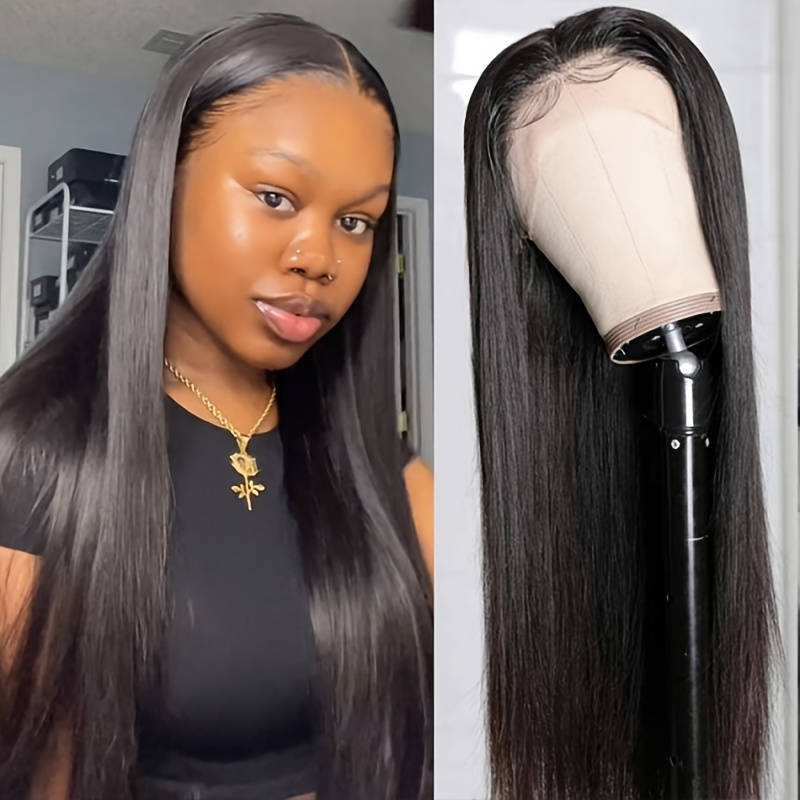 Straight Lace Front Wig Real Hair 13x6 Lace Front Wig Real Hair 150 Density Brazilian Undyed
