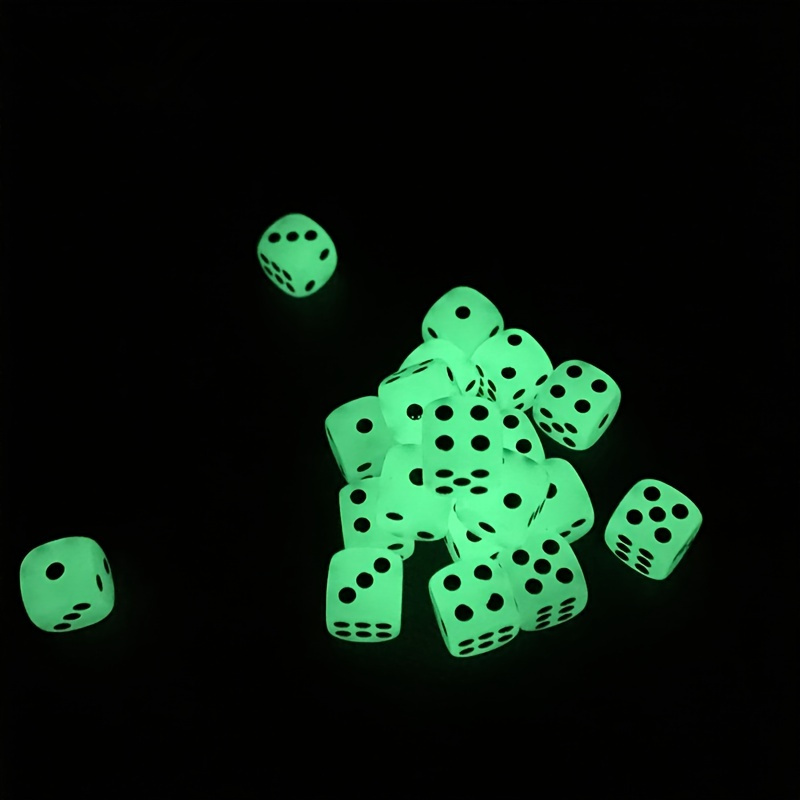 14mm/0.55in Luminous Dice Set - Perfect for Nightclubs, Bars, KTVs & More - 10pcs/Set