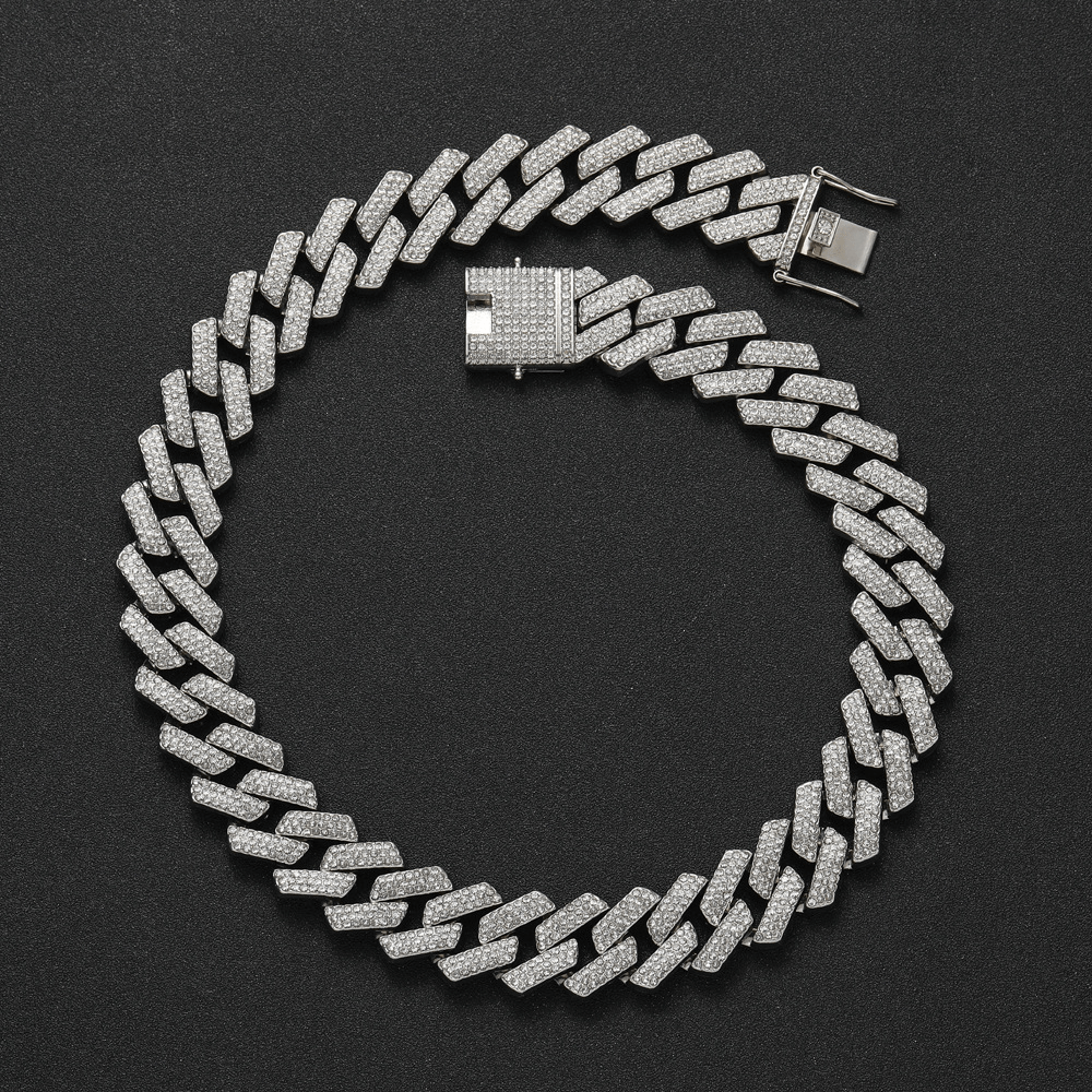 Men's KRKC&CO 20mm Three Rows Diamond Bracelet