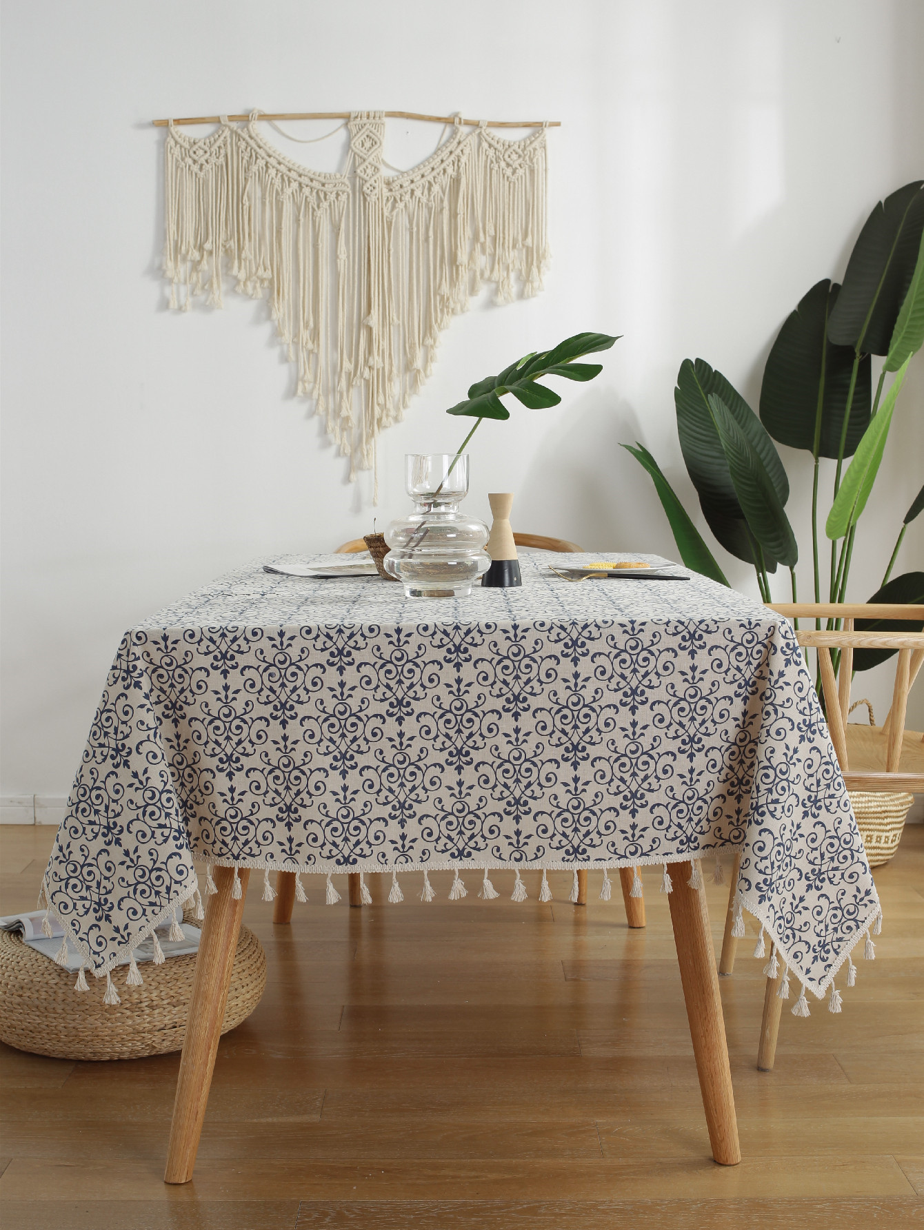 DINGC Tovaglia Rettangolare Cotone e Lino, Tovaglia Tavolo Antipolvere con  Motivi in Porcellana Blu e Bianca, Grande Tovaglia Moderna per Tavolo da  Cucina Picnic in Giardino 140x180cm (Blu-beige) : : Casa e