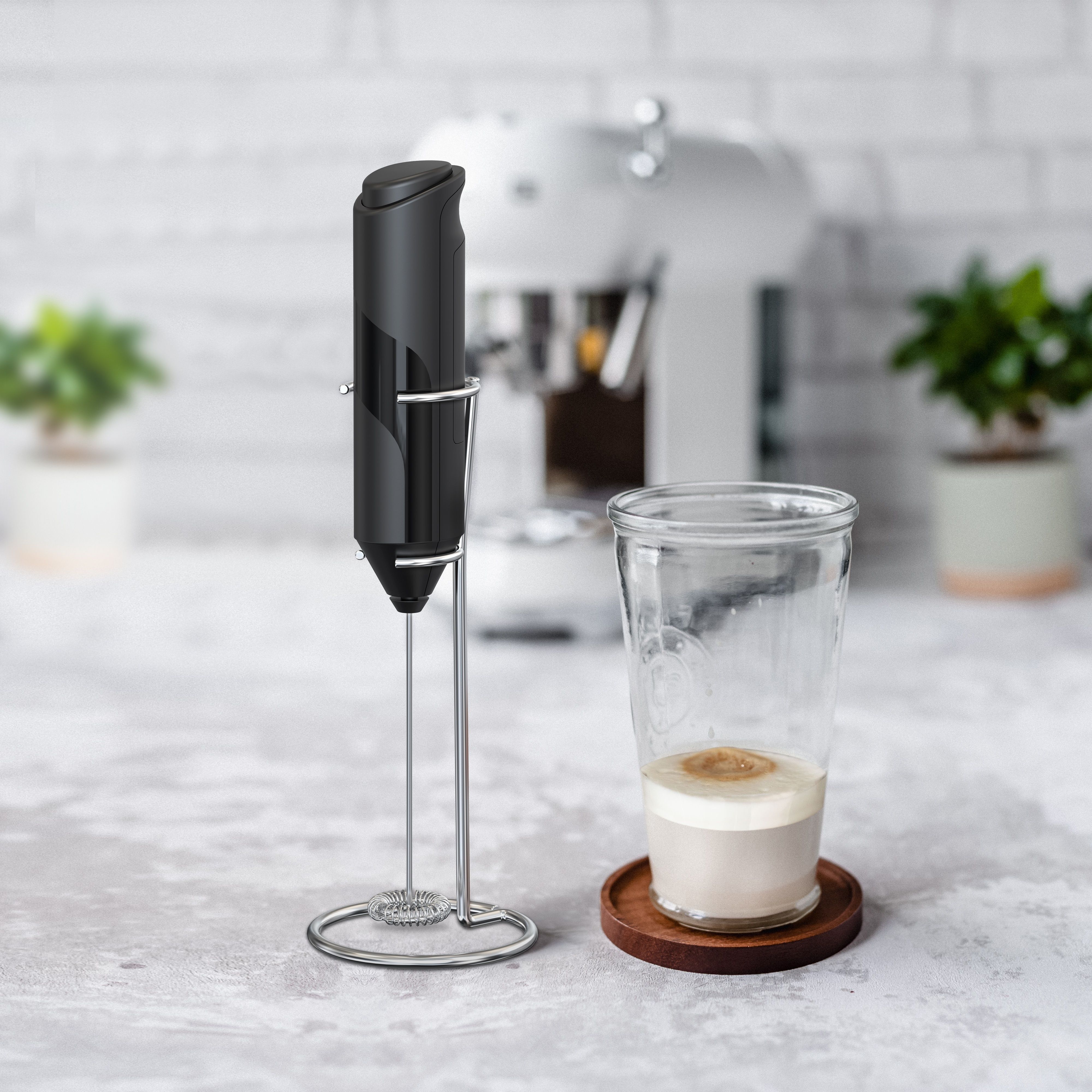 Electric Milk Frother, Usb Rechargeable Milk Frother And Mini Beater With  Dual Head Whisk, Stainless Steel Mixer For Coffee Cream Cappuccino Latte  Coc