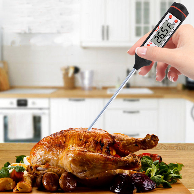 Tp-101 Digital Meat Thermometer For Cooking Food Kitchen Bbq Probe Water  Milk Oil Liquid Oven Temperature Measurement For Large Restaurant Kitchen,  Digital Temperature Sensor Meter (battery Included) - Temu