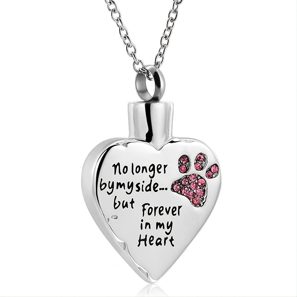 Stainless Steel Pet Memorial Necklace - Keep Your Pet's Ashes Close to Your Heart