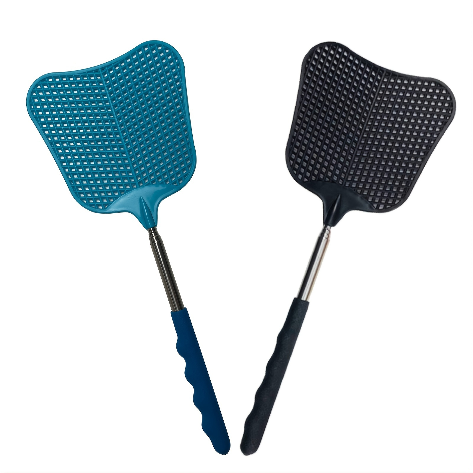 

1pc Heavy Duty Telescopic Fly Swatter - Durable Plastic & Stainless Steel Handle For Indoor/outdoor/classroom Use