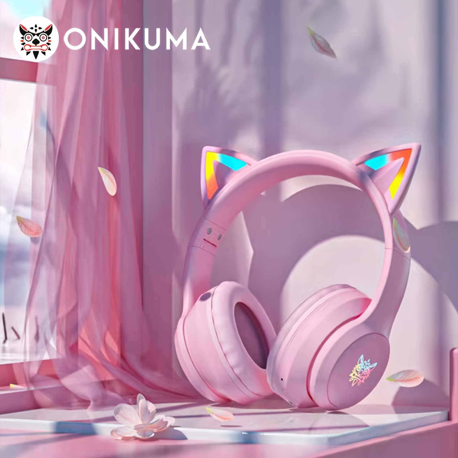 Pink kitty ear online headphones